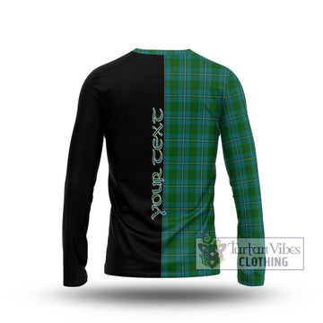 Irvine of Bonshaw Tartan Long Sleeve T-Shirt with Family Crest and Half Of Me Style