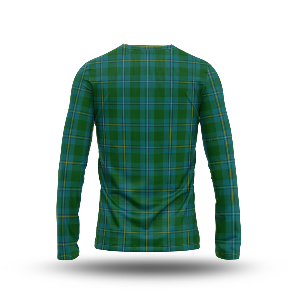 irvine-of-bonshaw-tartan-long-sleeve-t-shirt-with-family-crest