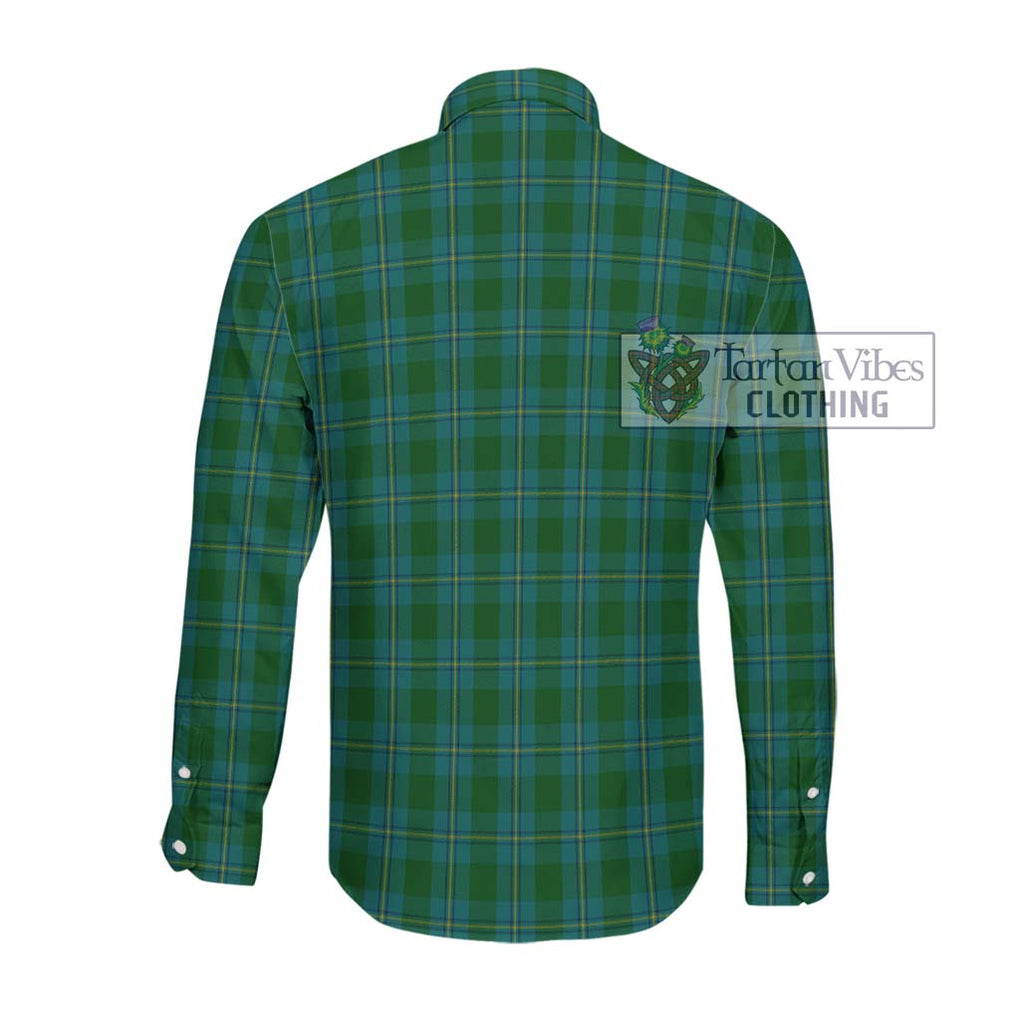 Irvine of Bonshaw Tartan Long Sleeve Button Shirt with Family Crest DNA In Me Style - Tartanvibesclothing Shop