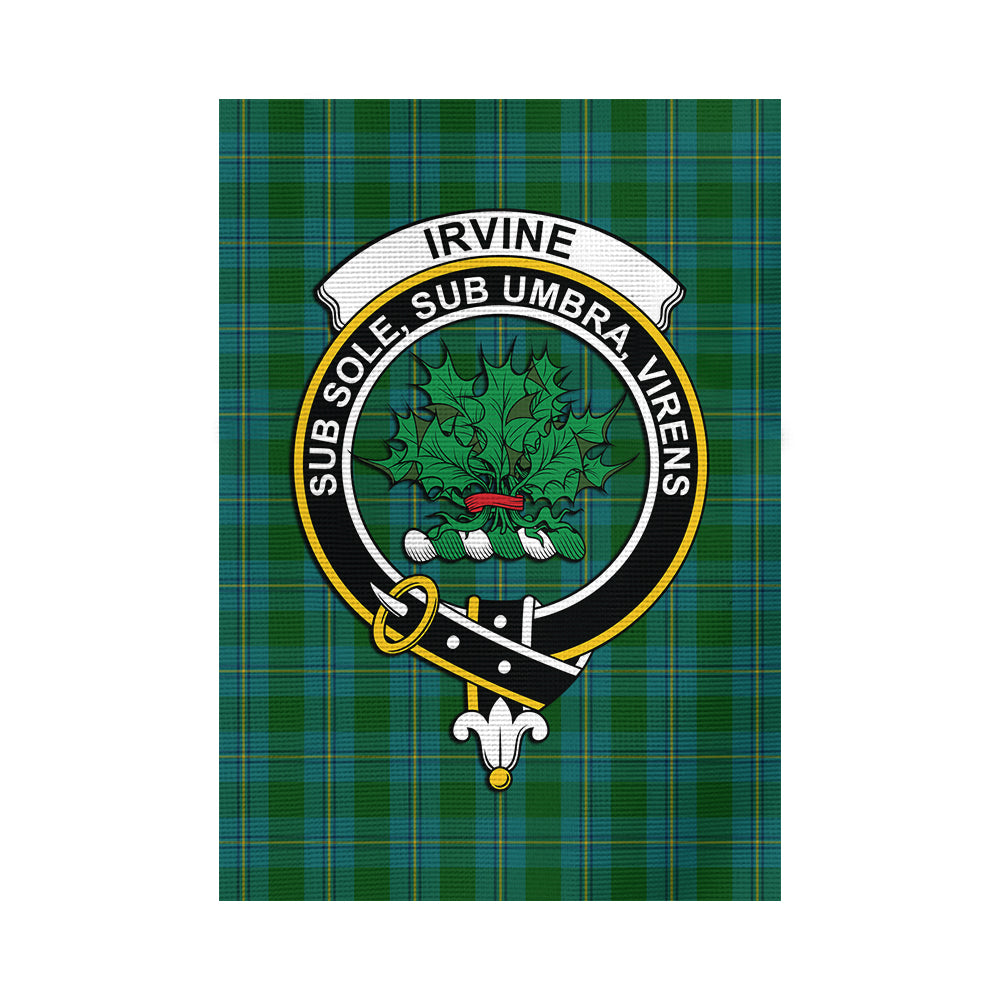 Irvine of Bonshaw Tartan Flag with Family Crest - Tartan Vibes Clothing