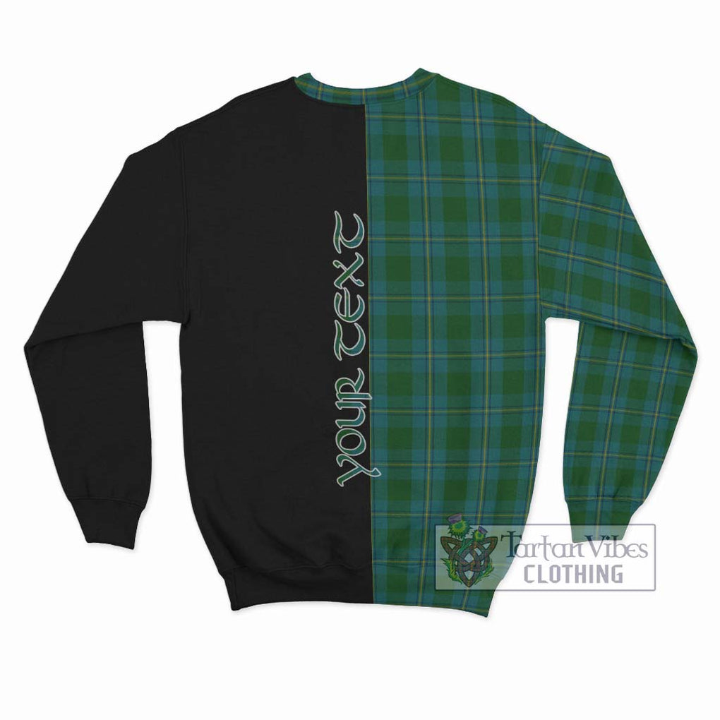 Irvine of Bonshaw Tartan Sweatshirt with Family Crest and Half Of Me Style - Tartanvibesclothing Shop