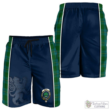 Irvine of Bonshaw Tartan Men's Shorts with Family Crest and Lion Rampant Vibes Sport Style