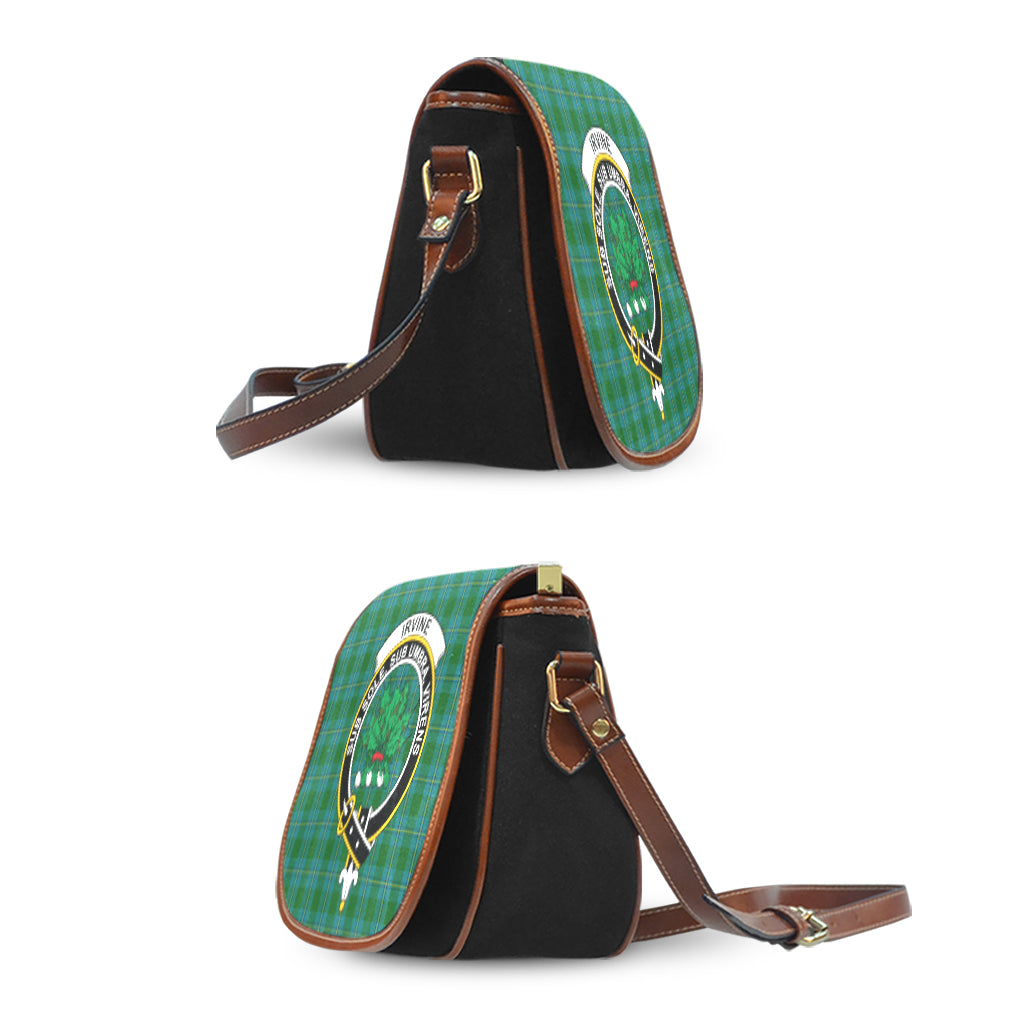 Irvine of Bonshaw Tartan Saddle Bag with Family Crest - Tartan Vibes Clothing