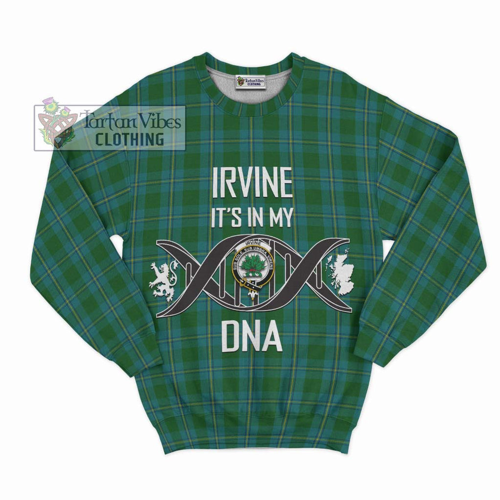 Irvine of Bonshaw Tartan Sweatshirt with Family Crest DNA In Me Style - Tartanvibesclothing Shop