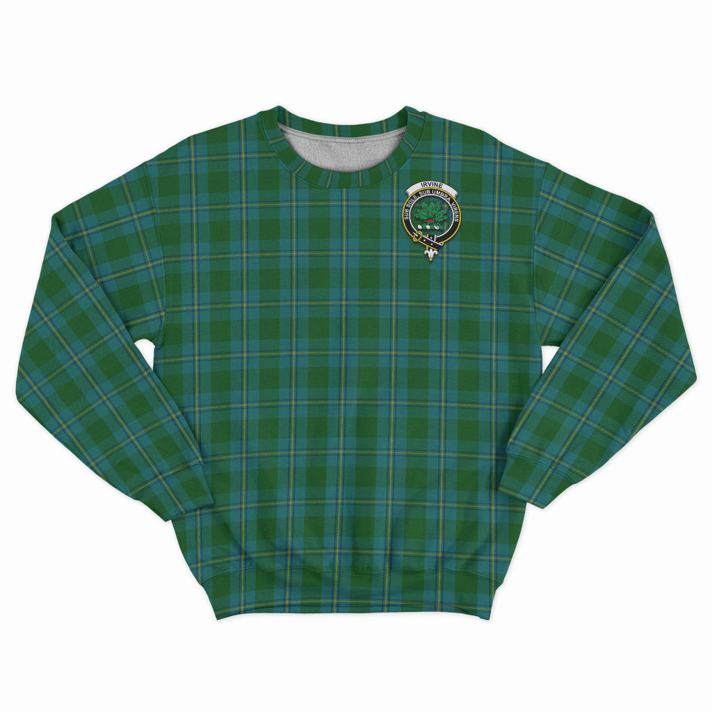 Irvine of Bonshaw Tartan Sweatshirt with Family Crest - Tartan Vibes Clothing