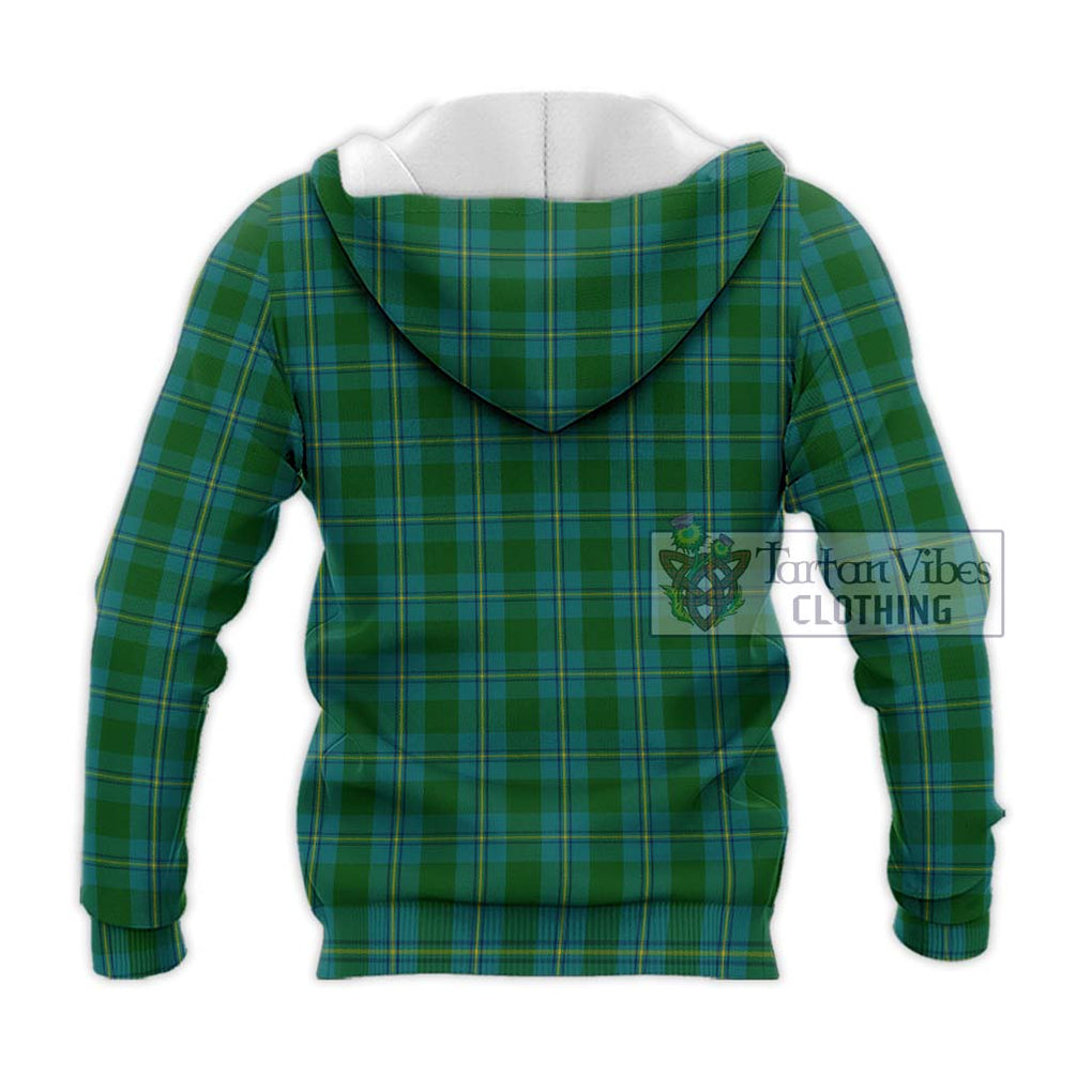 Irvine of Bonshaw Tartan Knitted Hoodie with Family Crest DNA In Me Style - Tartanvibesclothing Shop