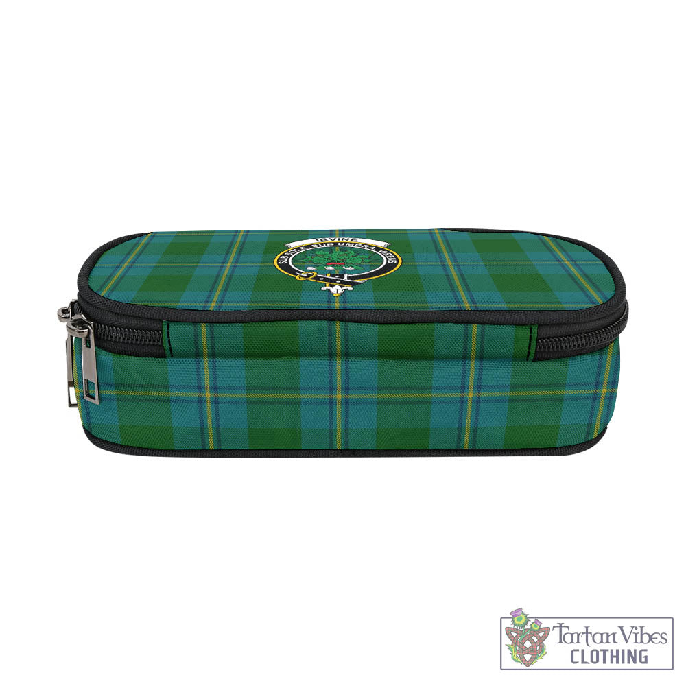 Tartan Vibes Clothing Irvine of Bonshaw Tartan Pen and Pencil Case with Family Crest