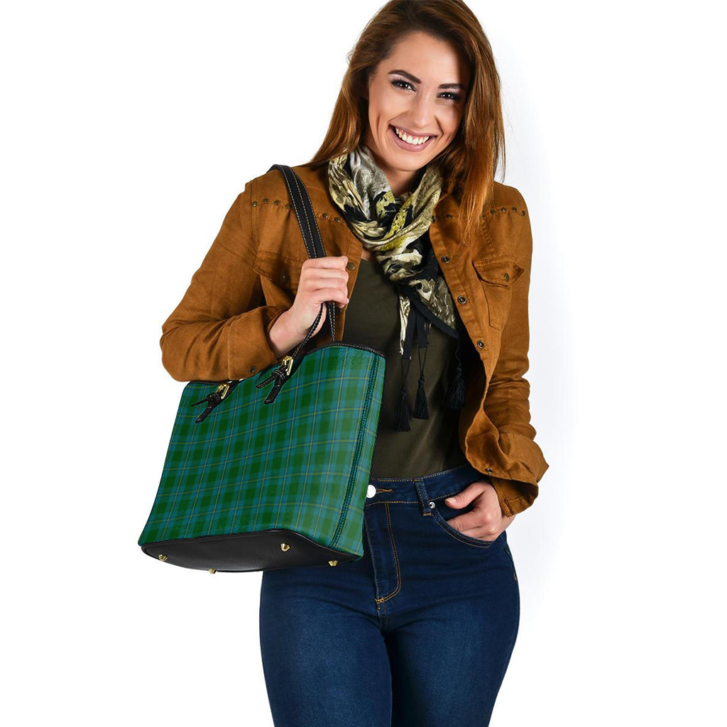 irvine-of-bonshaw-tartan-leather-tote-bag