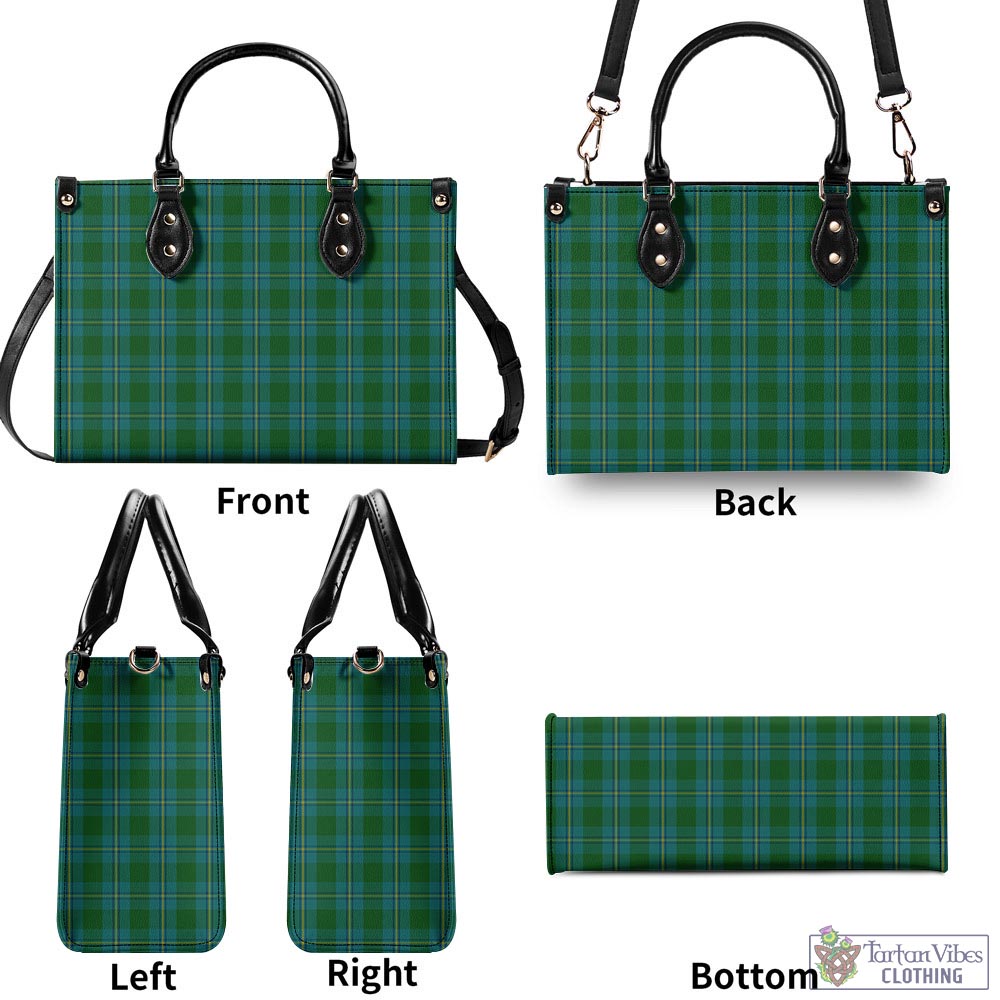 Tartan Vibes Clothing Irvine of Bonshaw Tartan Luxury Leather Handbags