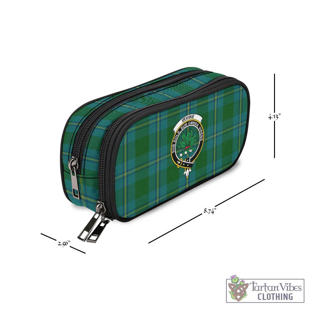 Tartan Vibes Clothing Irvine of Bonshaw Tartan Pen and Pencil Case with Family Crest