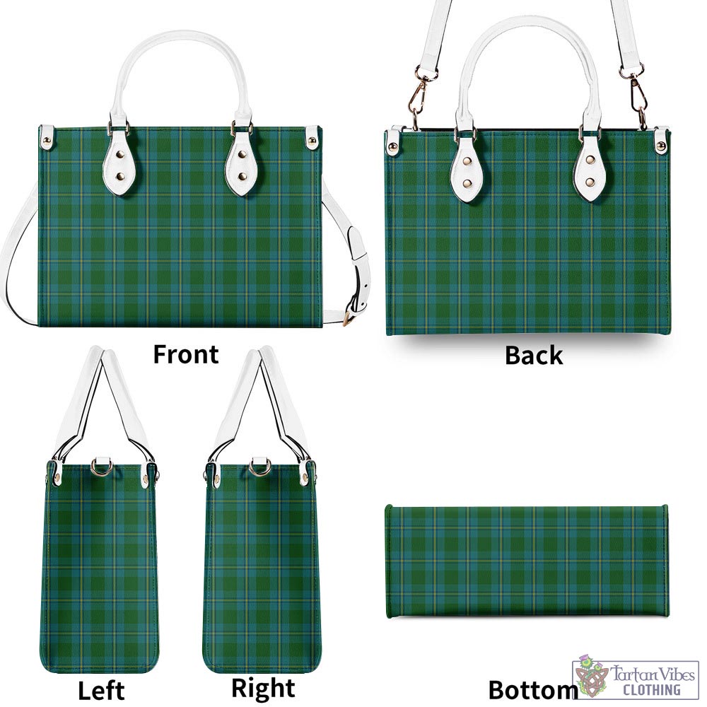 Tartan Vibes Clothing Irvine of Bonshaw Tartan Luxury Leather Handbags