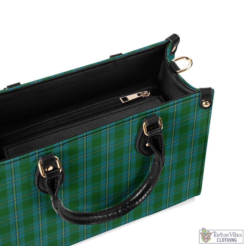 Tartan Vibes Clothing Irvine of Bonshaw Tartan Luxury Leather Handbags