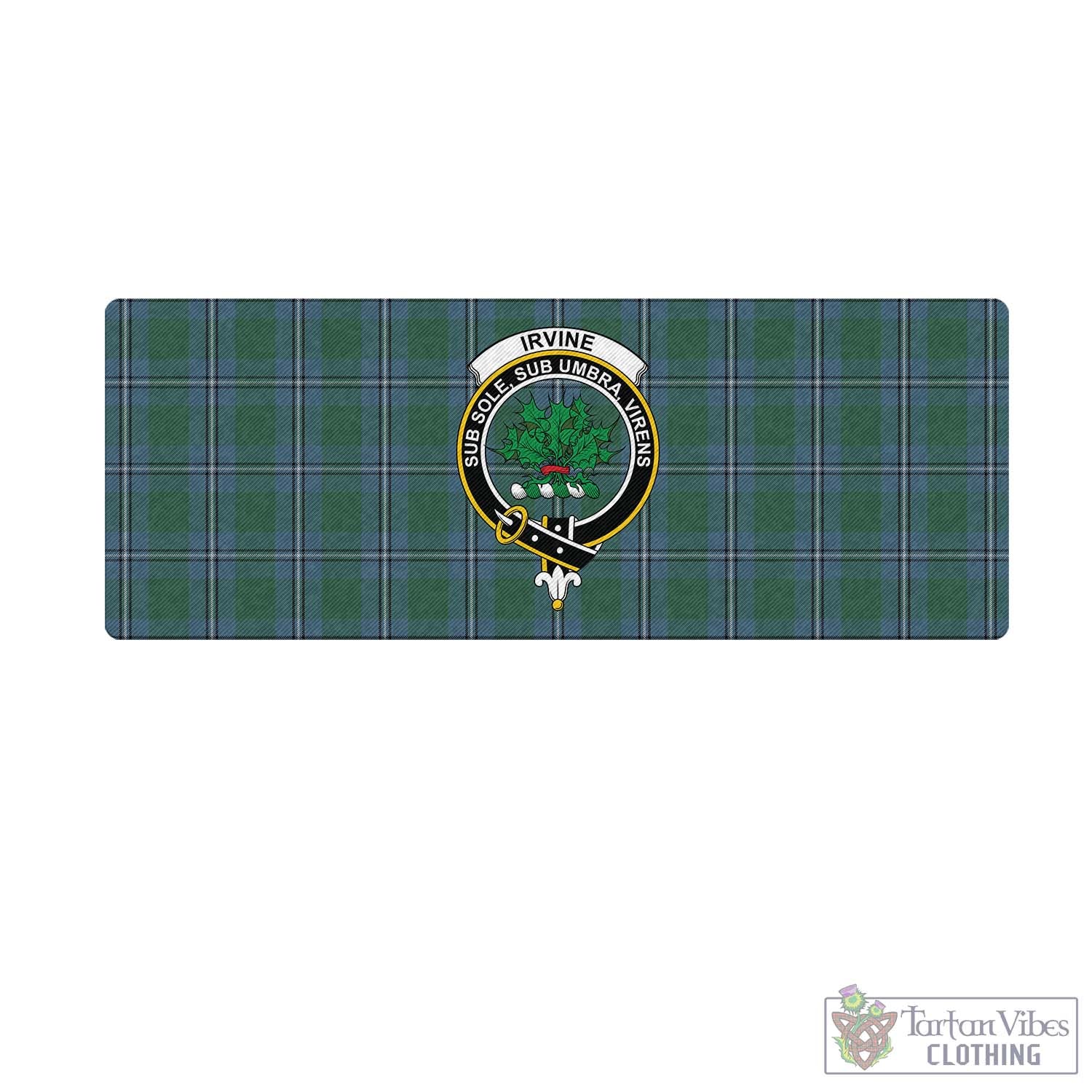 Tartan Vibes Clothing Irvine of Drum Tartan Mouse Pad with Family Crest