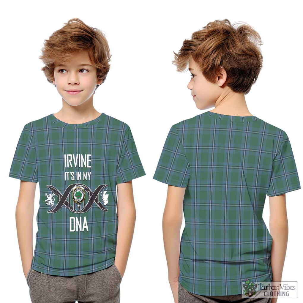 Irvine of Drum Tartan Kid T-Shirt with Family Crest DNA In Me Style Youth XL Size14 - Tartanvibesclothing Shop