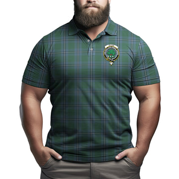 Irvine of Drum Tartan Men's Polo Shirt with Family Crest