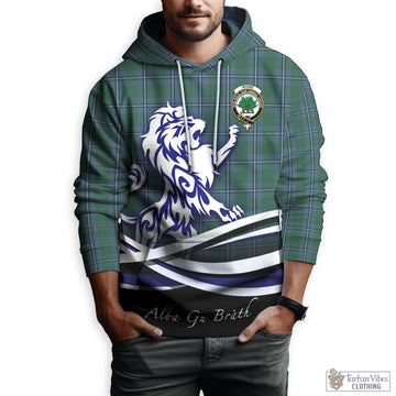 Irvine of Drum Tartan Hoodie with Alba Gu Brath Regal Lion Emblem