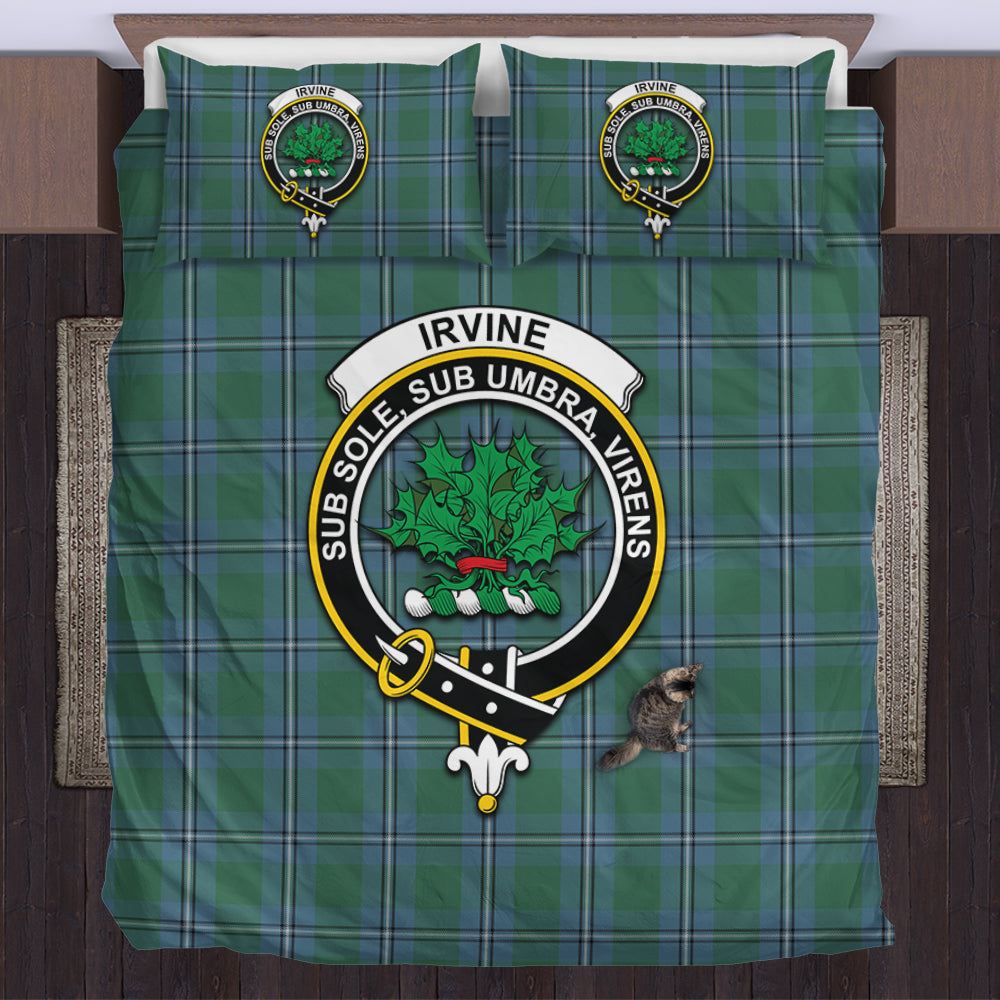 Irvine of Drum Tartan Bedding Set with Family Crest US Bedding Set - Tartan Vibes Clothing