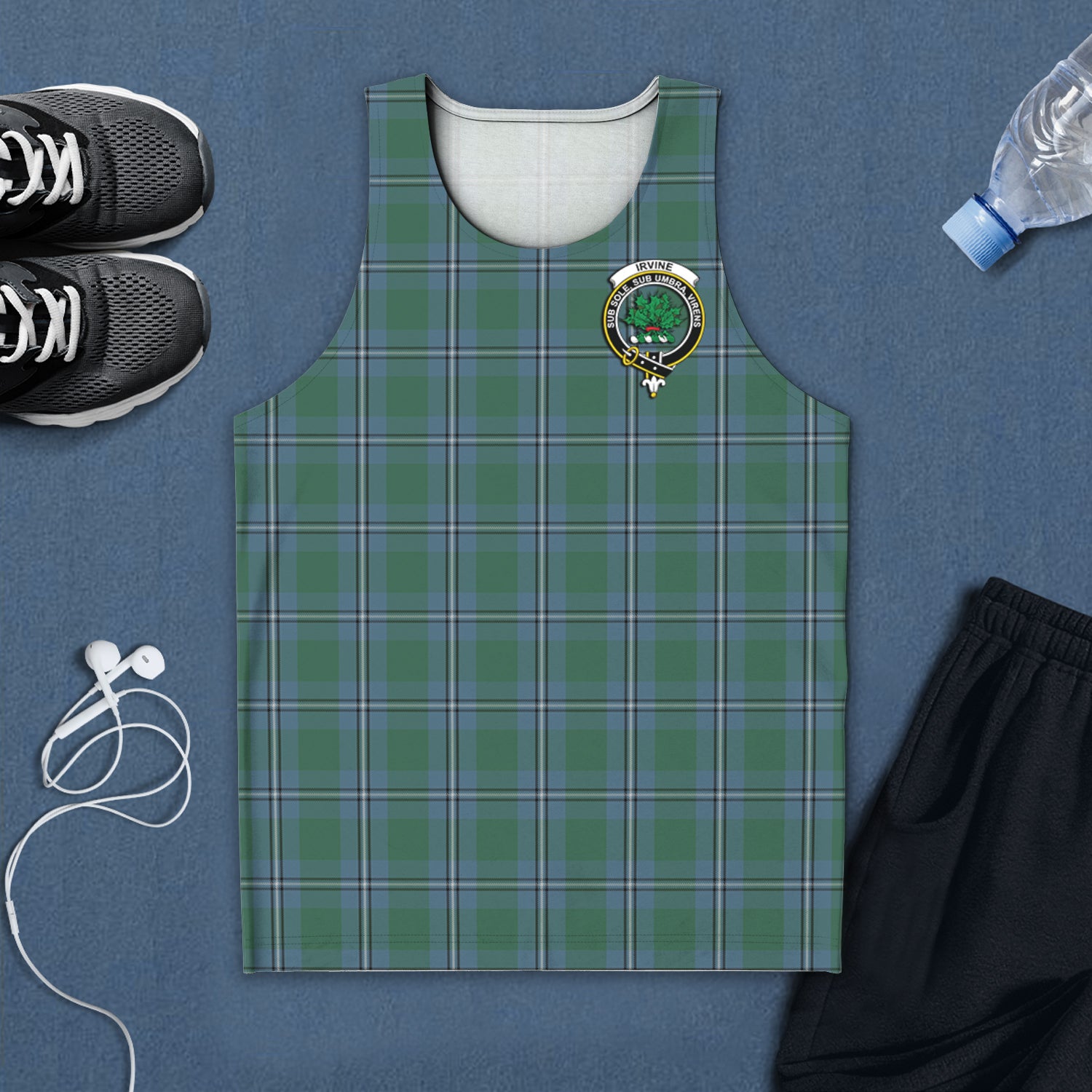 irvine-of-drum-tartan-mens-tank-top-with-family-crest