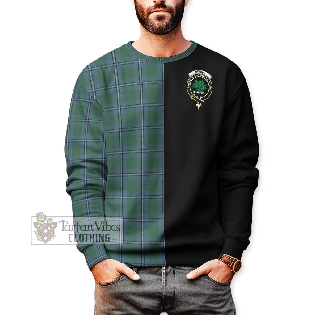 Irvine of Drum Tartan Sweatshirt with Family Crest and Half Of Me Style Unisex - Tartanvibesclothing Shop