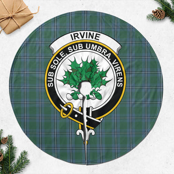 Irvine of Drum Tartan Christmas Tree Skirt with Family Crest