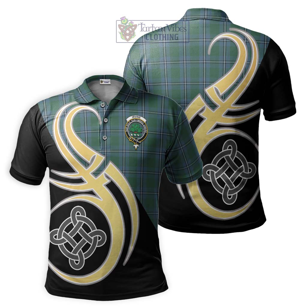 Irvine of Drum Tartan Polo Shirt with Family Crest and Celtic Symbol Style Kid - Tartan Vibes Clothing