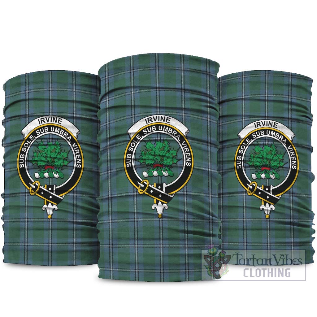 Irvine of Drum Tartan Neck Gaiters, Tartan Bandanas, Tartan Head Band with Family Crest