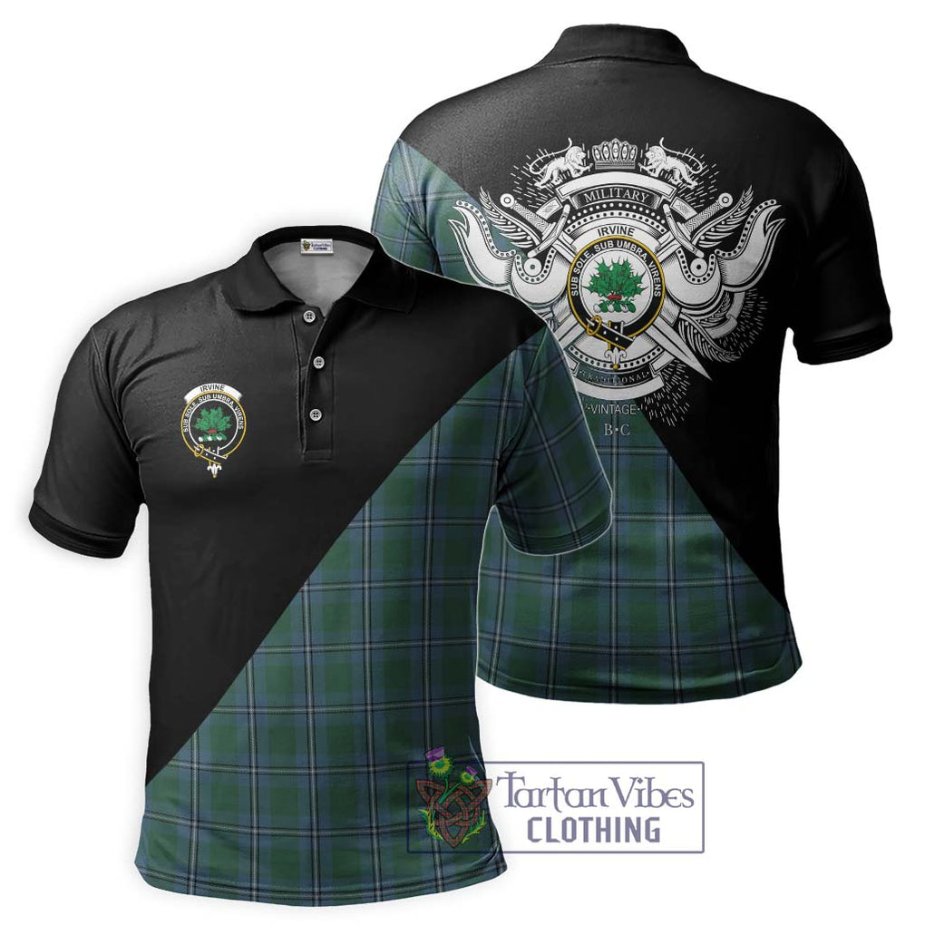 Irvine of Drum Tartan Polo Shirt with Family Crest and Military Logo Style Kid - Tartanvibesclothing Shop