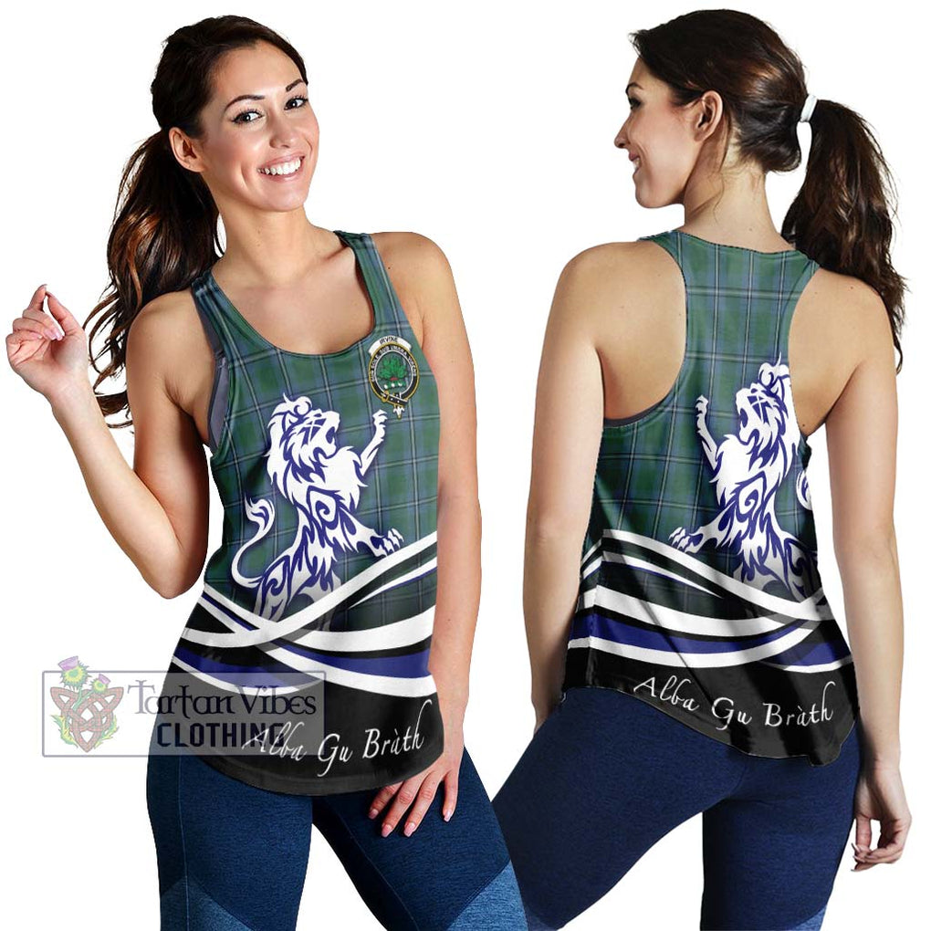 Irvine of Drum Tartan Women's Racerback Tanks with Alba Gu Brath Regal Lion Emblem 4XL - Tartanvibesclothing Shop