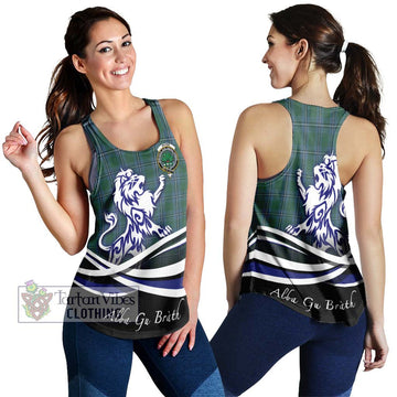 Irvine of Drum Tartan Women's Racerback Tanks with Alba Gu Brath Regal Lion Emblem