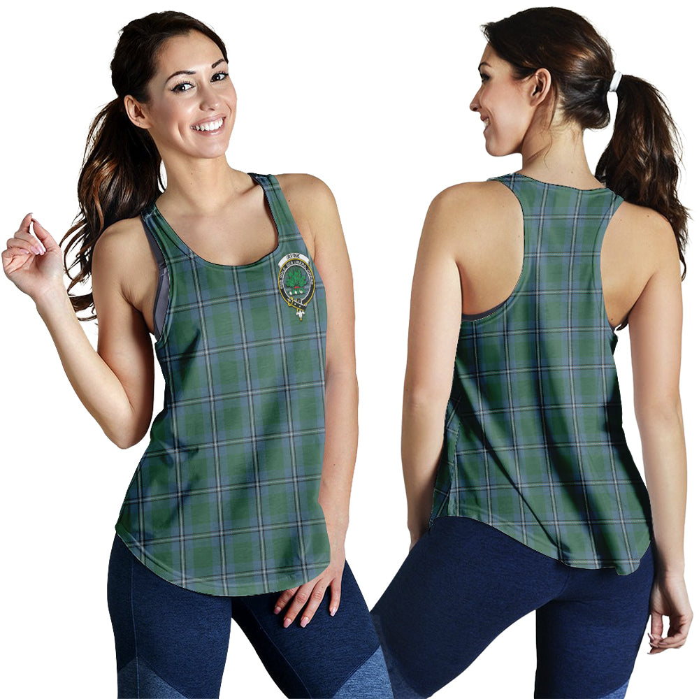 irvine-of-drum-tartan-women-racerback-tanks-with-family-crest