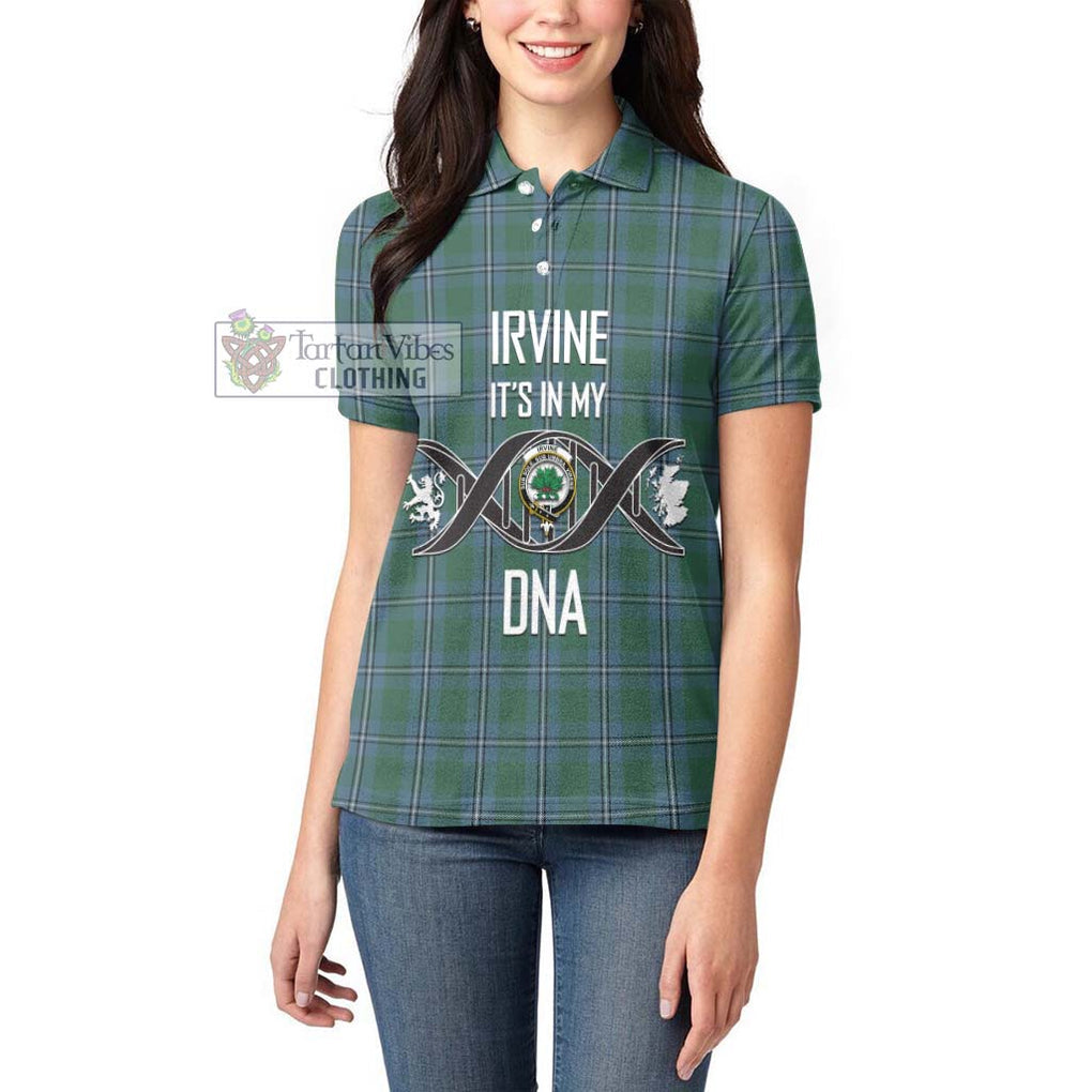 Irvine of Drum Tartan Women's Polo Shirt with Family Crest DNA In Me Style Women - Tartanvibesclothing Shop