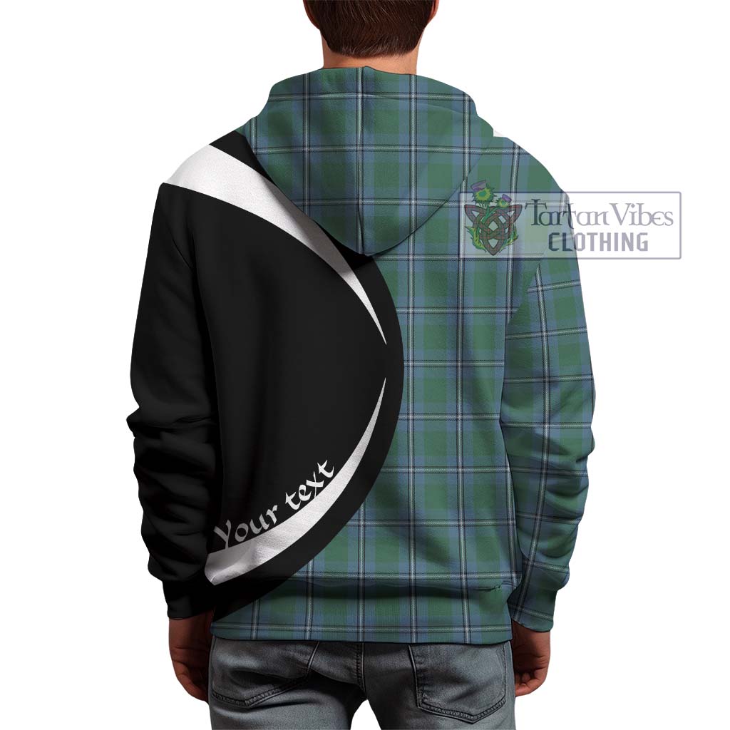 Tartan Vibes Clothing Irvine of Drum Tartan Hoodie with Family Crest Circle Style