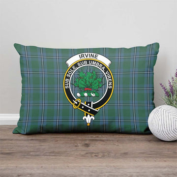 Irvine of Drum Tartan Pillow Cover with Family Crest