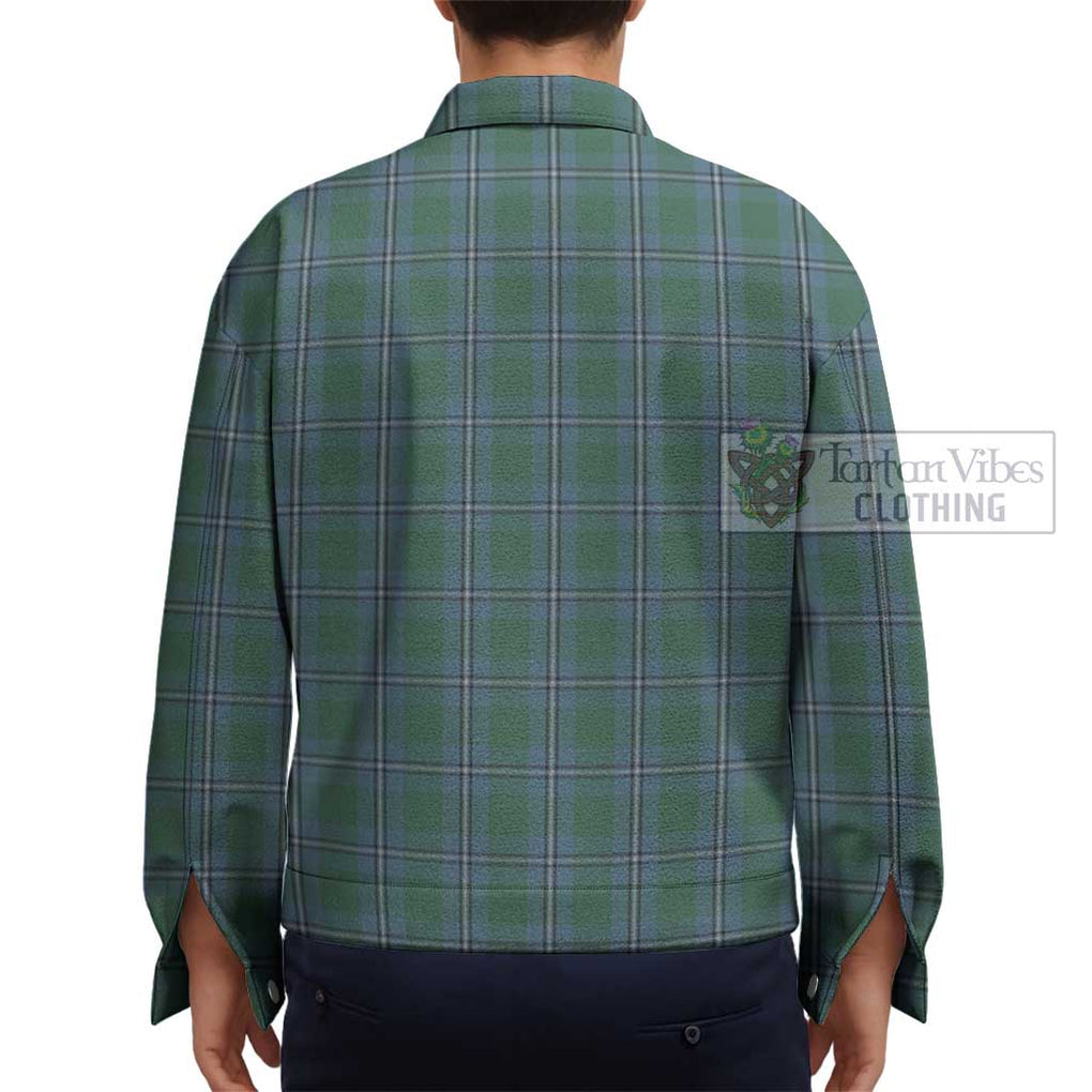 Irvine of Drum Tartan Unisex Lapel Cotton Jacket - Tartan Vibes Clothing