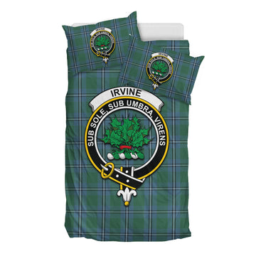 Irvine of Drum Tartan Bedding Set with Family Crest