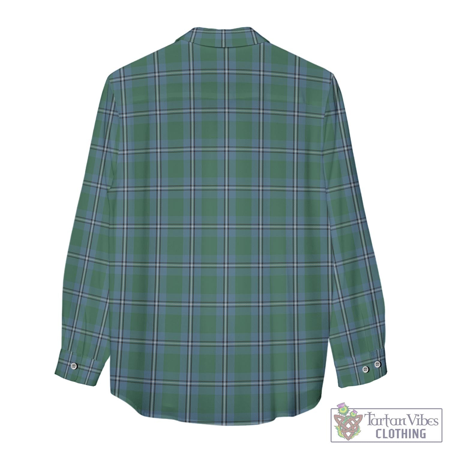 Tartan Vibes Clothing Irvine of Drum Tartan Womens Casual Shirt with Family Crest