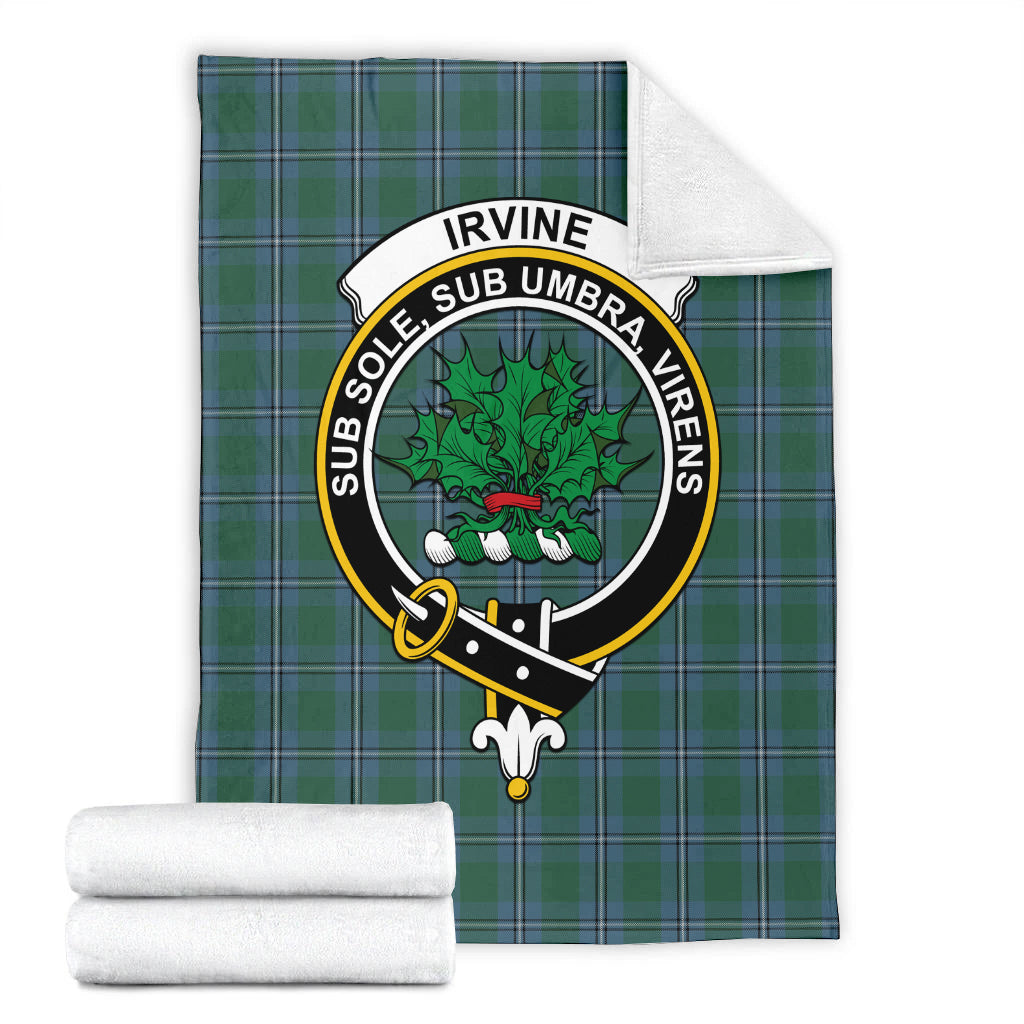 irvine-of-drum-tartab-blanket-with-family-crest