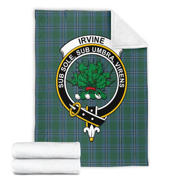 Irvine of Drum Tartan Blanket with Family Crest