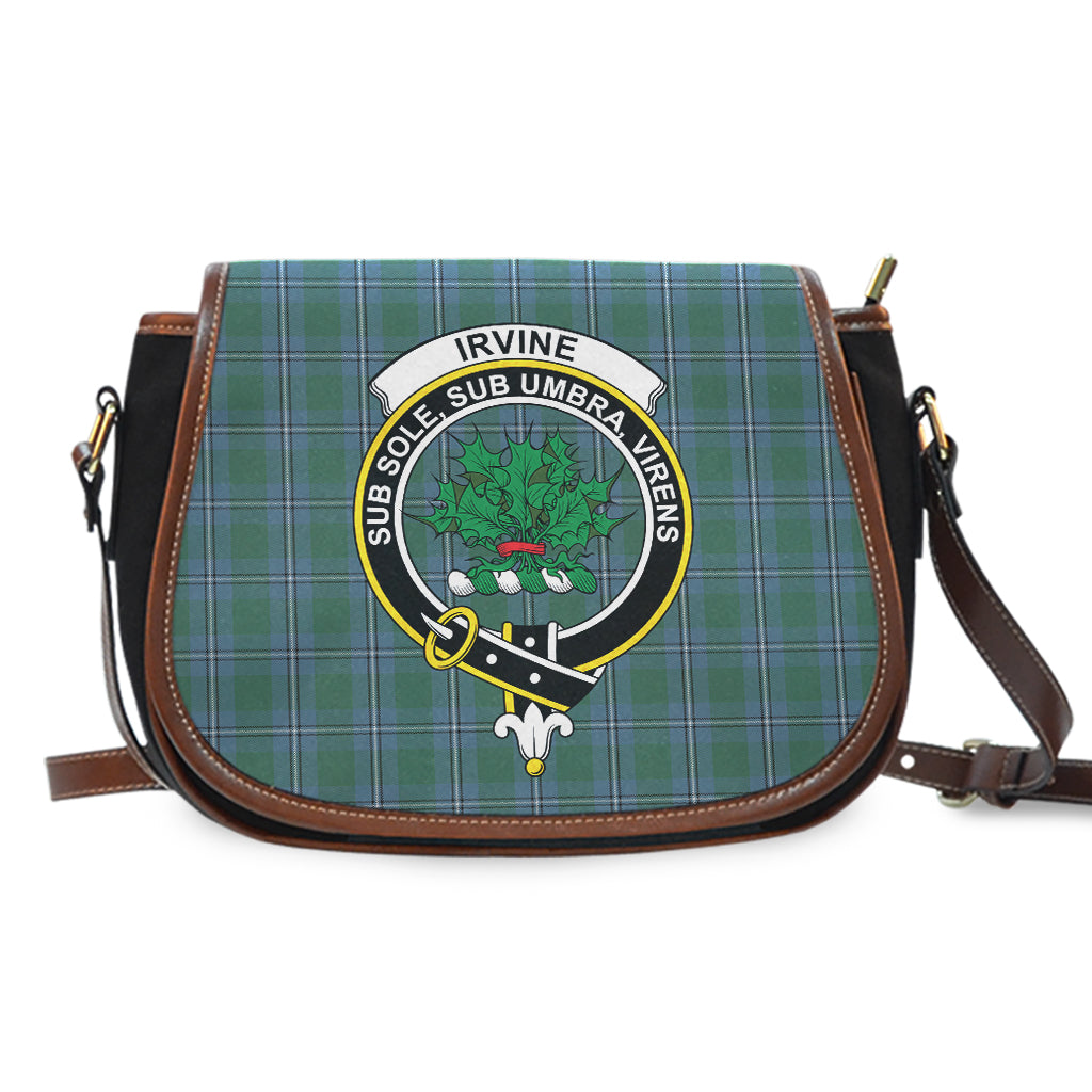 Irvine of Drum Tartan Saddle Bag with Family Crest - Tartan Vibes Clothing