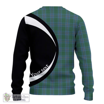 Irvine of Drum Tartan Ugly Sweater with Family Crest Circle Style