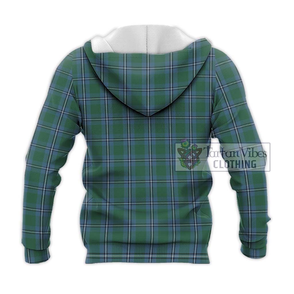 Tartan Vibes Clothing Irvine of Drum Tartan Knitted Hoodie with Family Crest DNA In Me Style