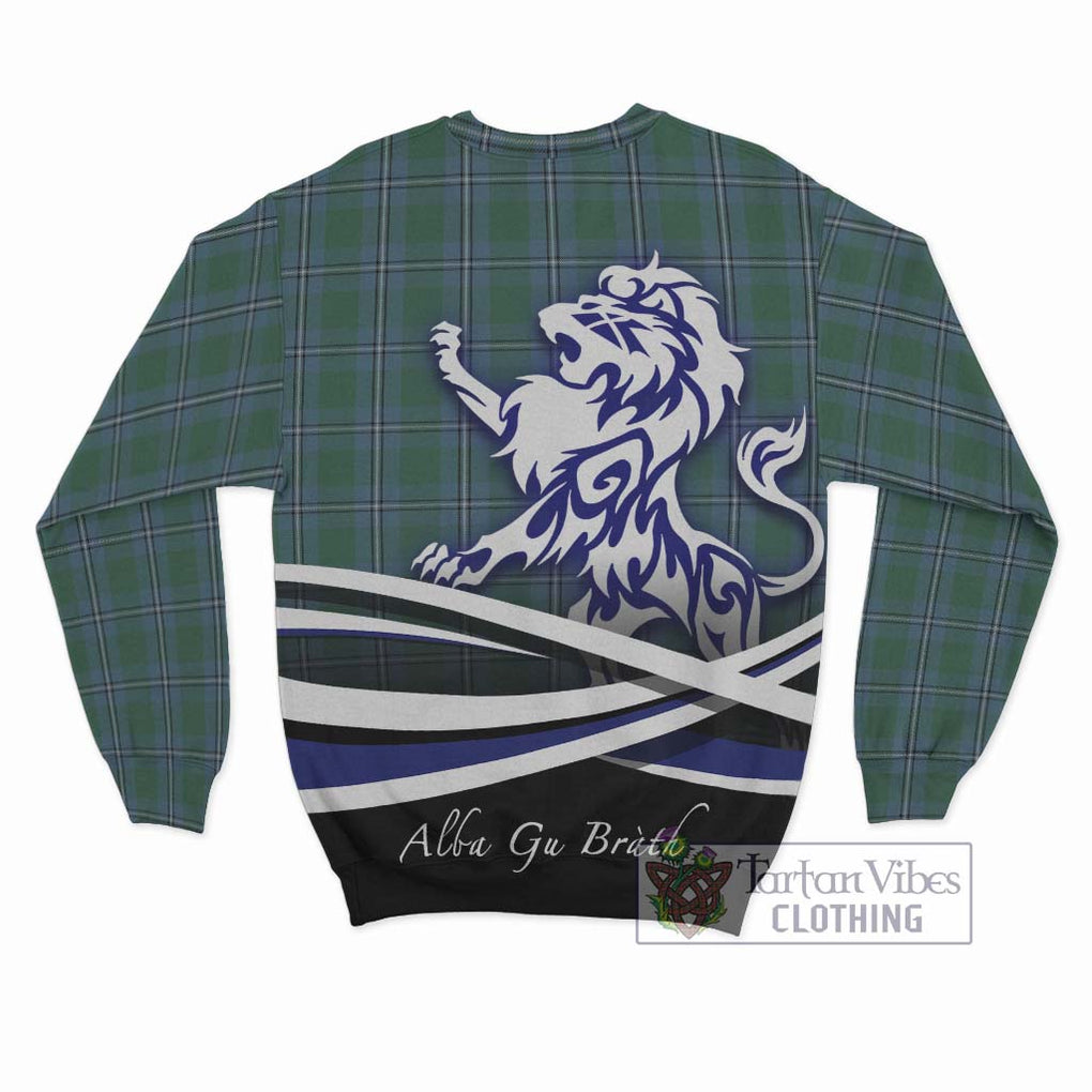 Irvine of Drum Tartan Sweatshirt with Alba Gu Brath Regal Lion Emblem - Tartanvibesclothing Shop