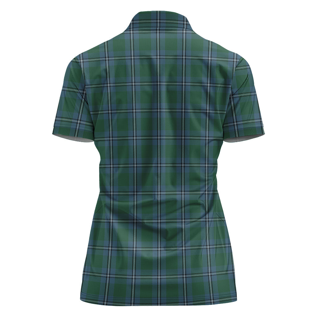 Irvine of Drum Tartan Polo Shirt with Family Crest For Women - Tartan Vibes Clothing