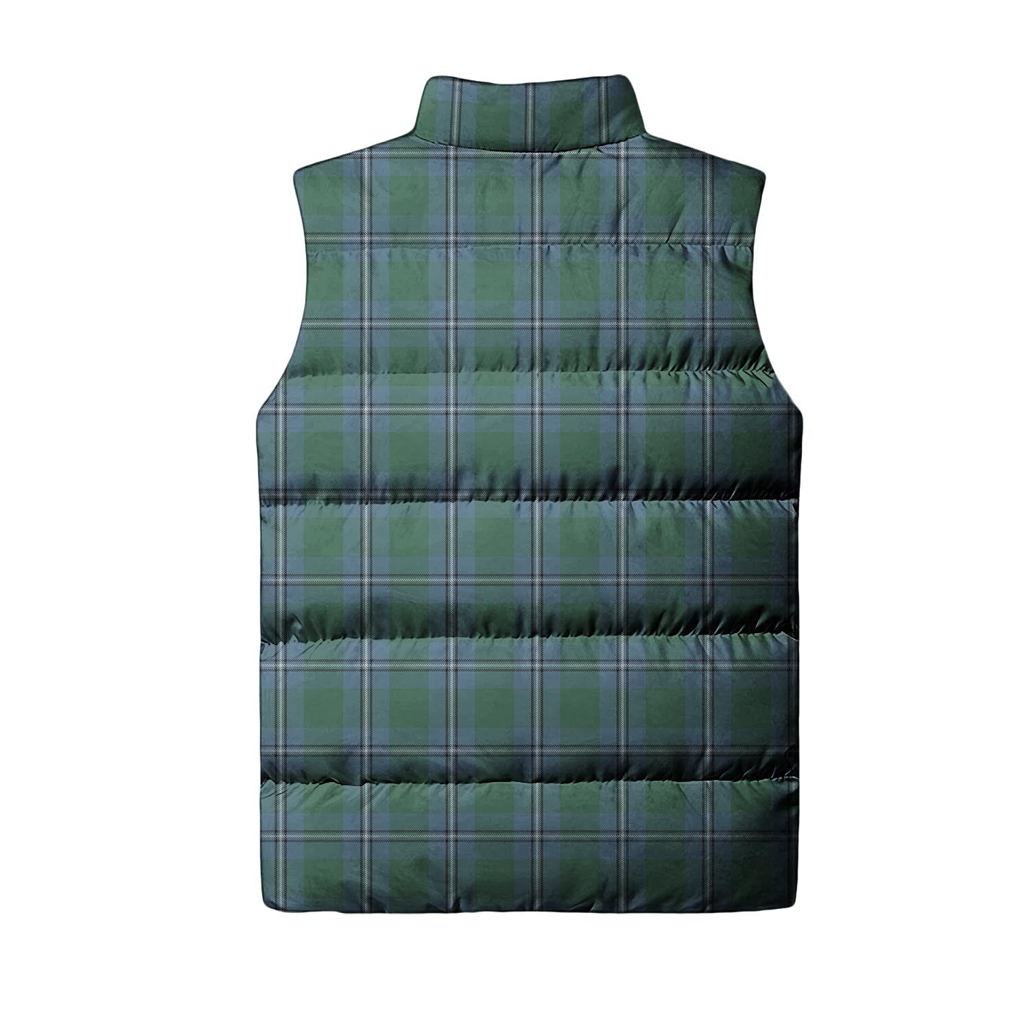 Irvine of Drum Tartan Sleeveless Puffer Jacket with Family Crest - Tartanvibesclothing