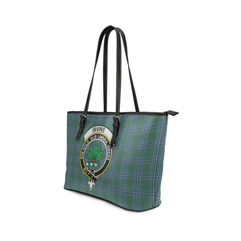 irvine-of-drum-tartan-leather-tote-bag-with-family-crest