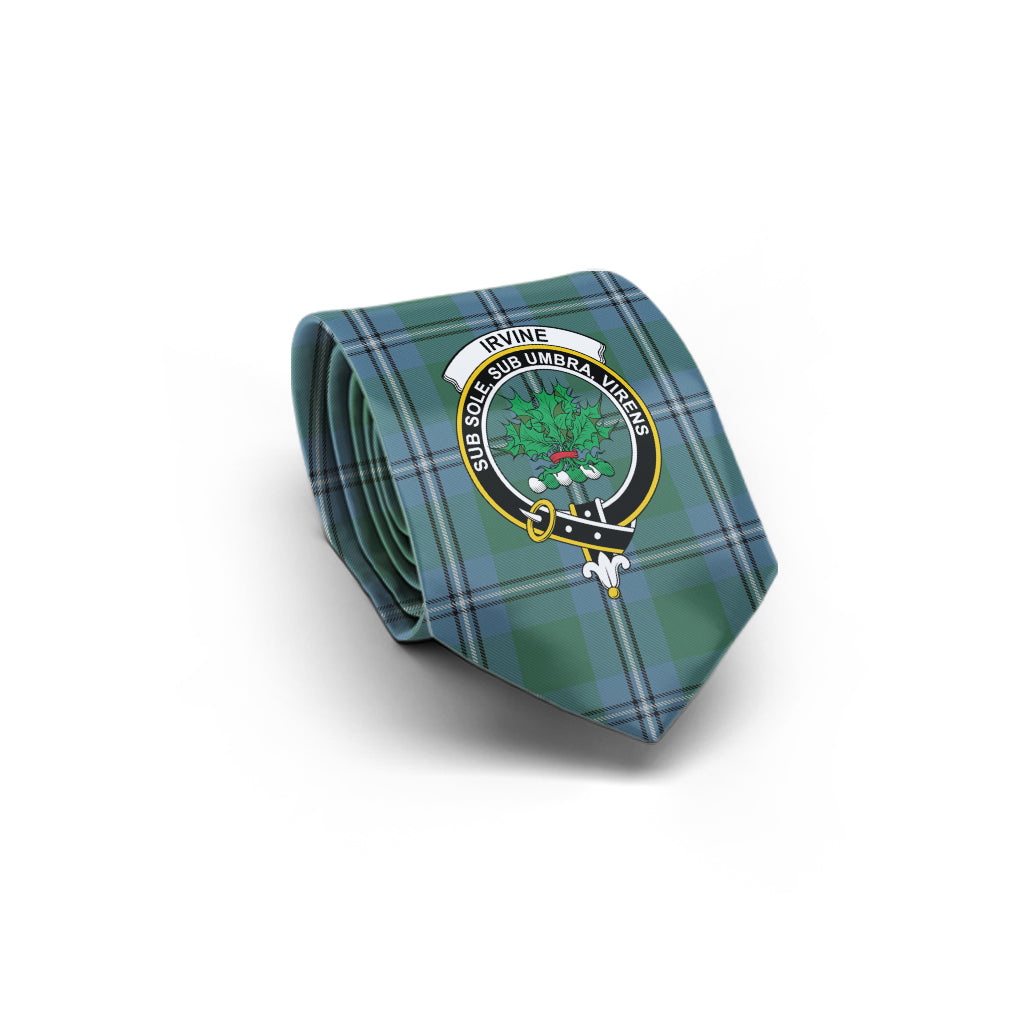 Irvine of Drum Tartan Classic Necktie with Family Crest - Tartan Vibes Clothing