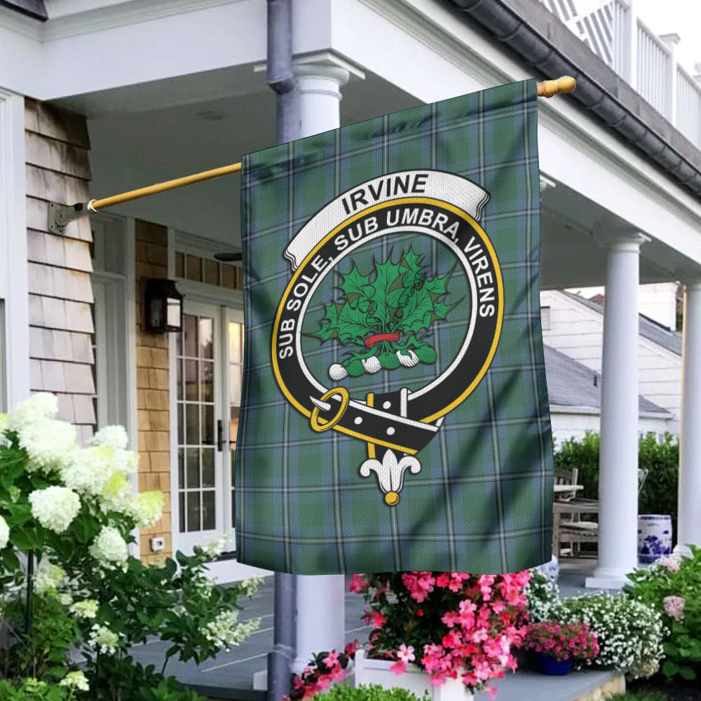 Irvine of Drum Tartan Flag with Family Crest - Tartan Vibes Clothing