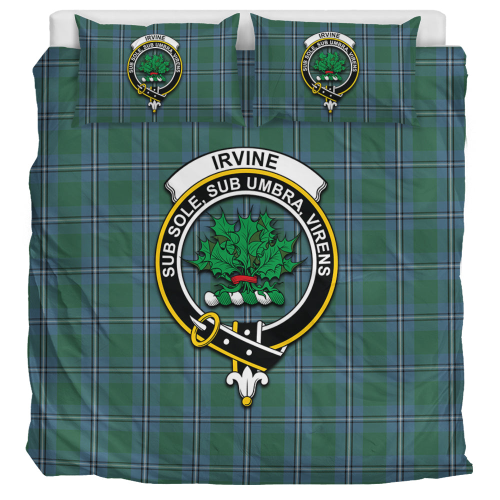 Irvine of Drum Tartan Bedding Set with Family Crest UK Bedding Set UK Super King 104*94 inch - Tartan Vibes Clothing