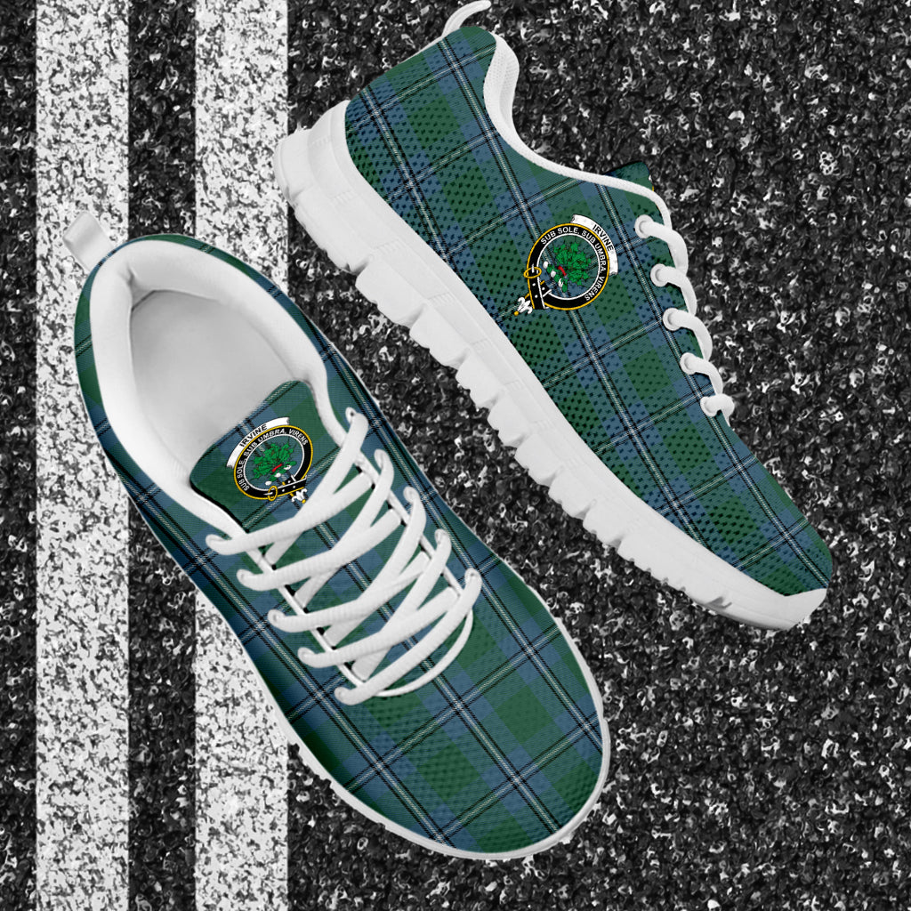 Irvine of Drum Tartan Sneakers with Family Crest - Tartan Vibes Clothing