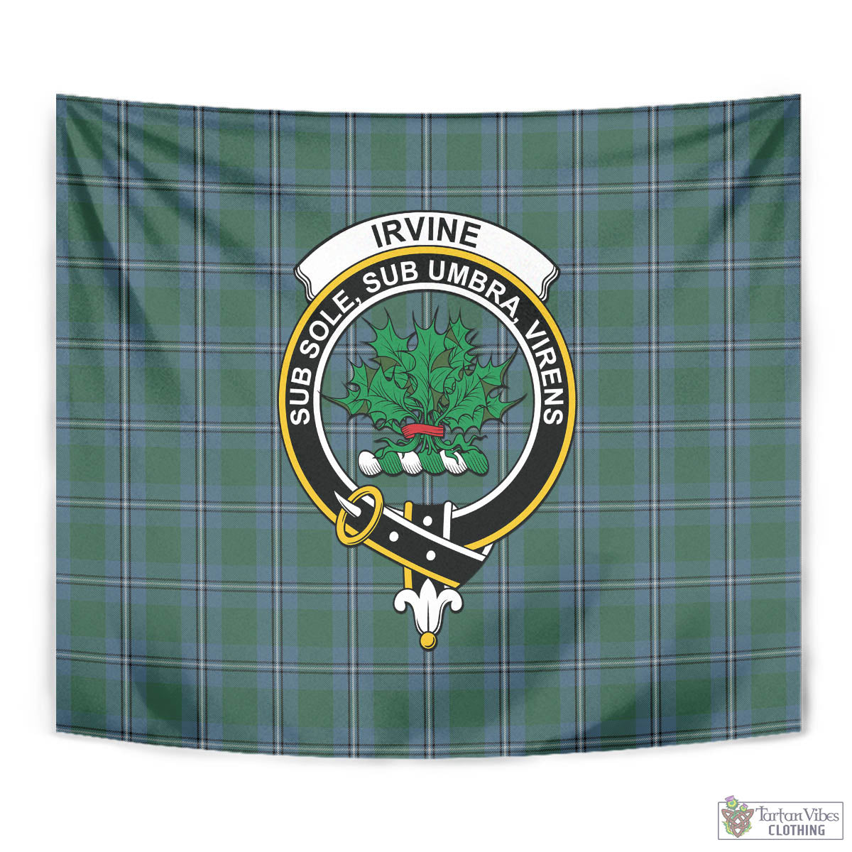 Tartan Vibes Clothing Irvine of Drum Tartan Tapestry Wall Hanging and Home Decor for Room with Family Crest